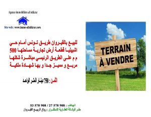 0594 - للبيع بالقيروان طريق تونس أمام حي اشبيليا